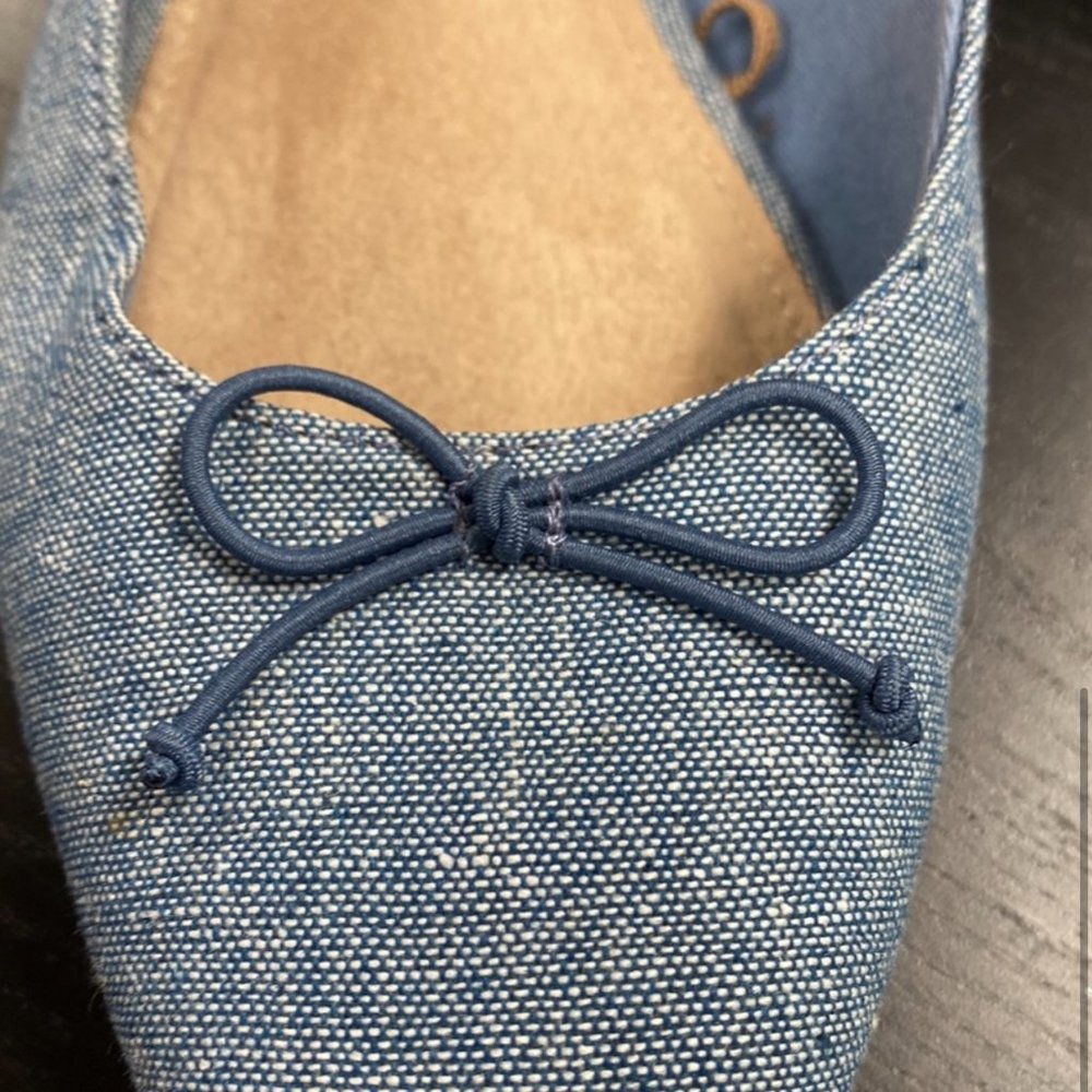 𝓗𝓸𝓼𝓽 𝓟𝓲𝓬𝓴 DENIM FLATS WITH BOW - Picture 4 of 4
